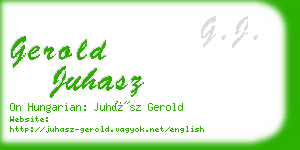 gerold juhasz business card